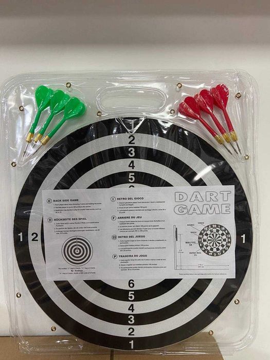 Tarcza do gry w dart rzutki lotki sizalowa zestaw 38 cm +6 rzutek