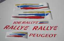 Autocolantes Peugeot 106 rallye serie 2 Mk2 e R2 e serie 1 MK1 S1