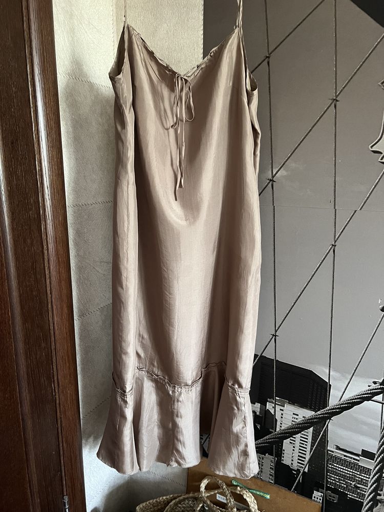 ZARA slip dresse 100% liocel ESPRIT 100 % ШОВК!