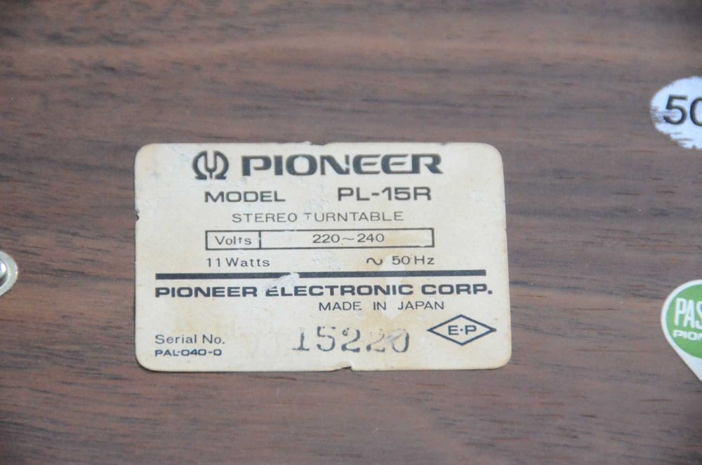 Vendo Gira Discos Pioneer PL-15R