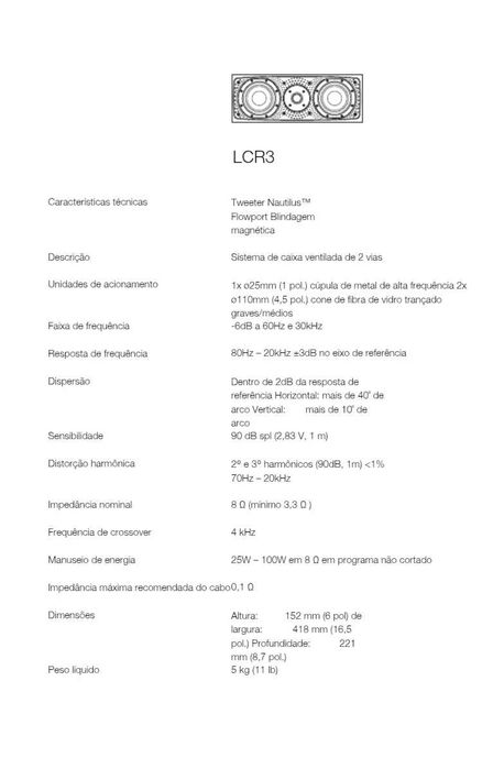 Coluna Central B & W LCR 3