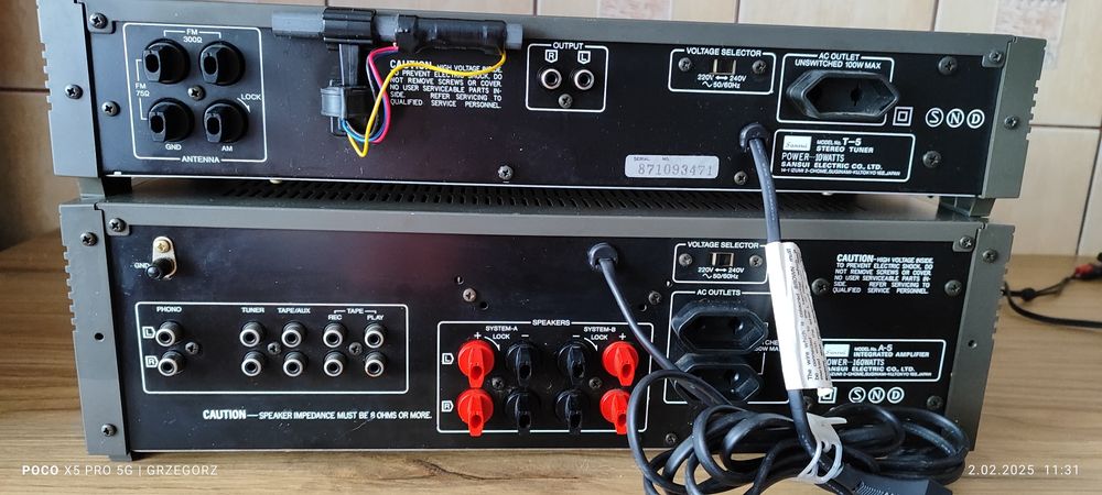 Sansui A5 wzmacniacz+Sansui T5 tuner stan kolekcjonerski