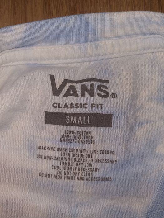 Koszulka Vans biało-jasnoniebieska