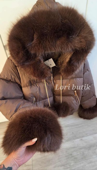 Bogato zdobiona kurtka pikowana bomberka lis jenot luksusowa