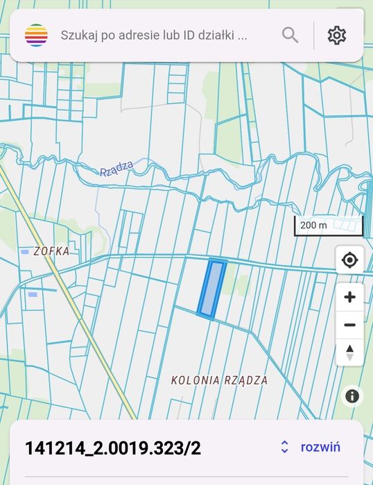 Działka 6719m Rządza