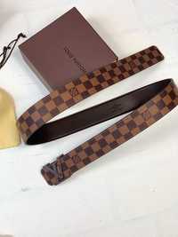 Мужской коричневый ремень Louis Vuitton пояс Луи Виттон r118