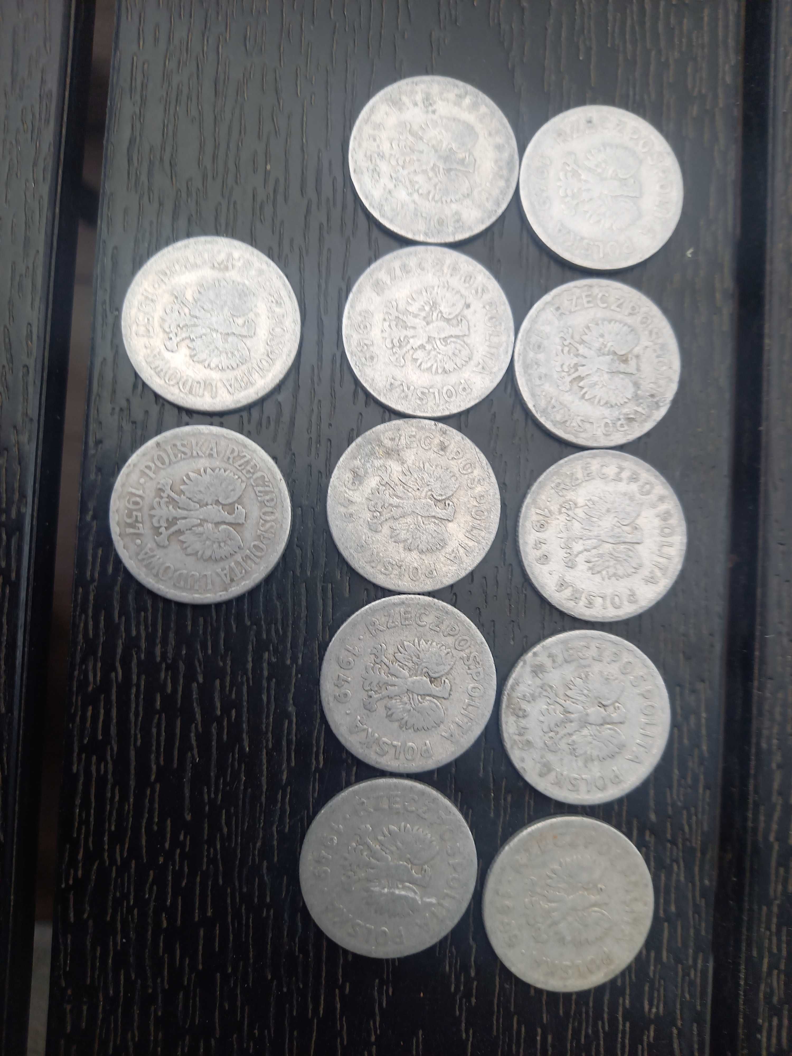 Monety  1 zł z 1957 i 1949