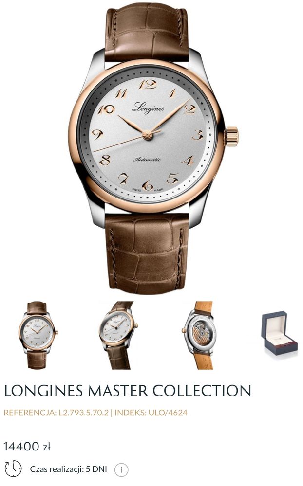 Nowy Zegarek Longines Master Collection Automatic Gold L2.793.5.70.2