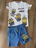 Komplet minionki next 122 t-shirt szorty