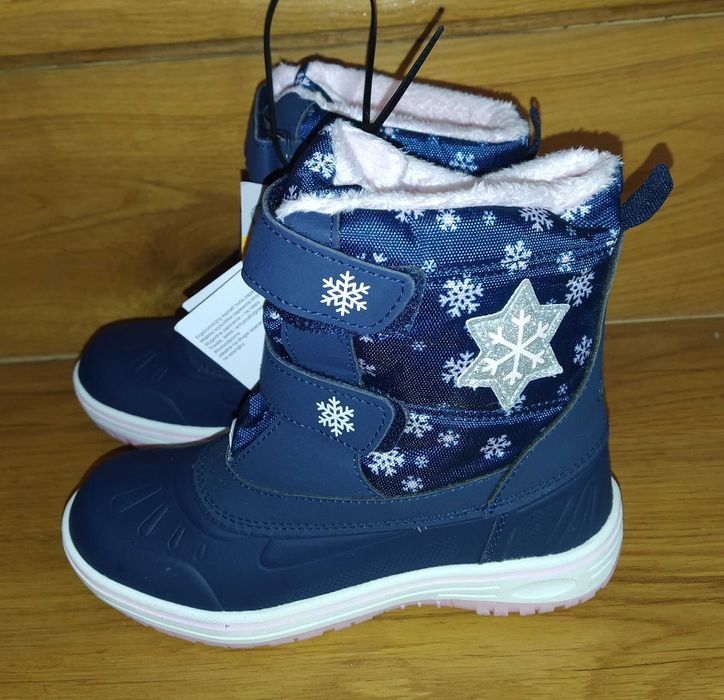 Buty na rzepy dziewczęce, kozaki, śniegowce 32 - nowe