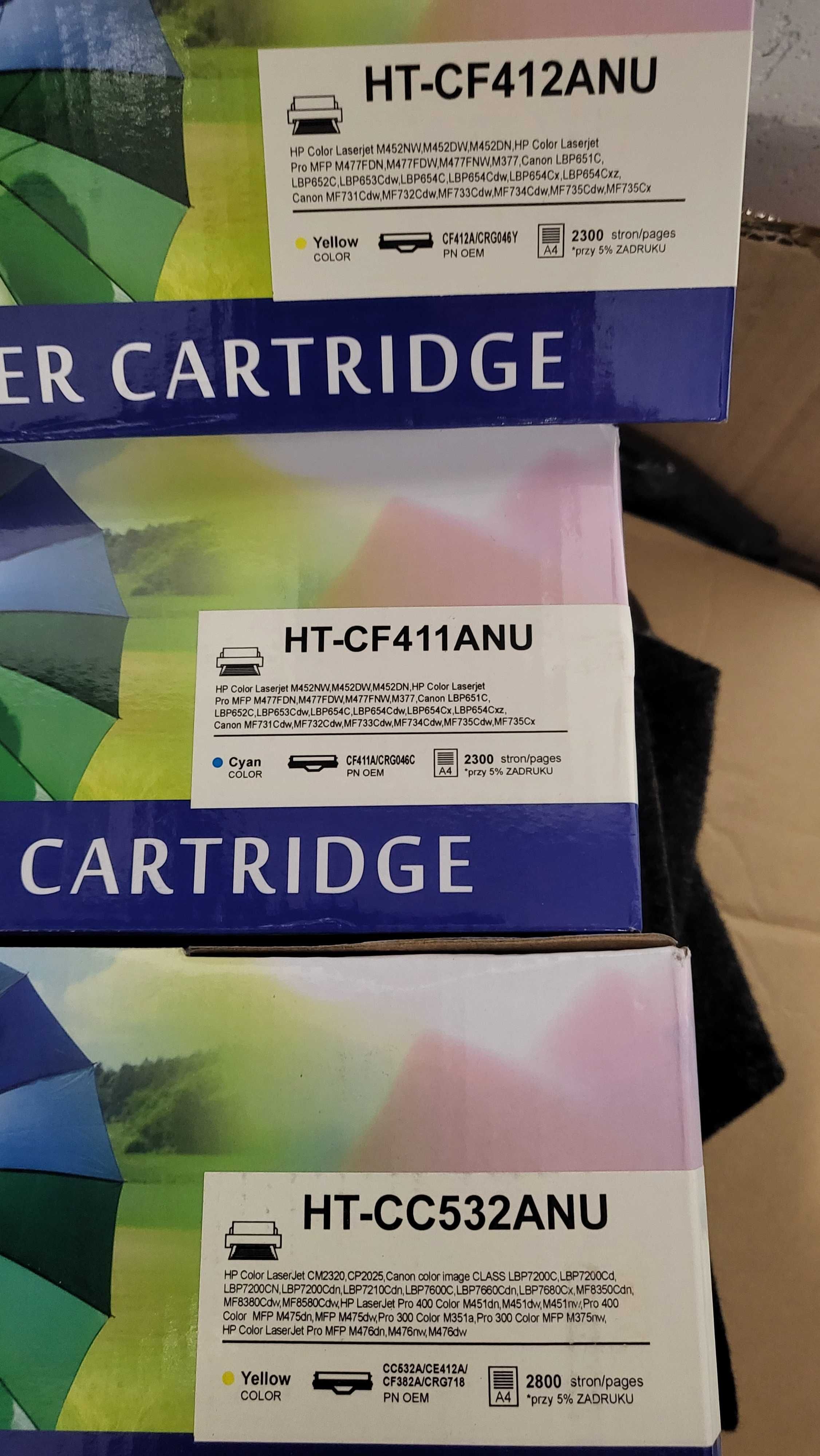 Toner cartridge HP Color cyan yellow żółty niebieski