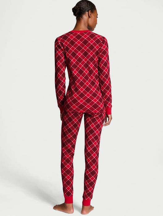 VICTORIA'S SECRET oryginalna z USA pizama thermal czerwona krata S
