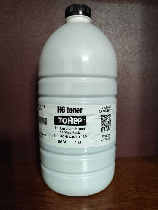 Тонер HP LaserJet P1005 HG toner T-S-HG-HG361, вага 1 кг, Чорний