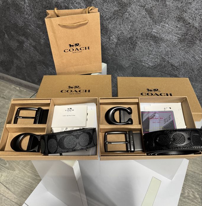 Мужской ремень пояс coach louis vuitton