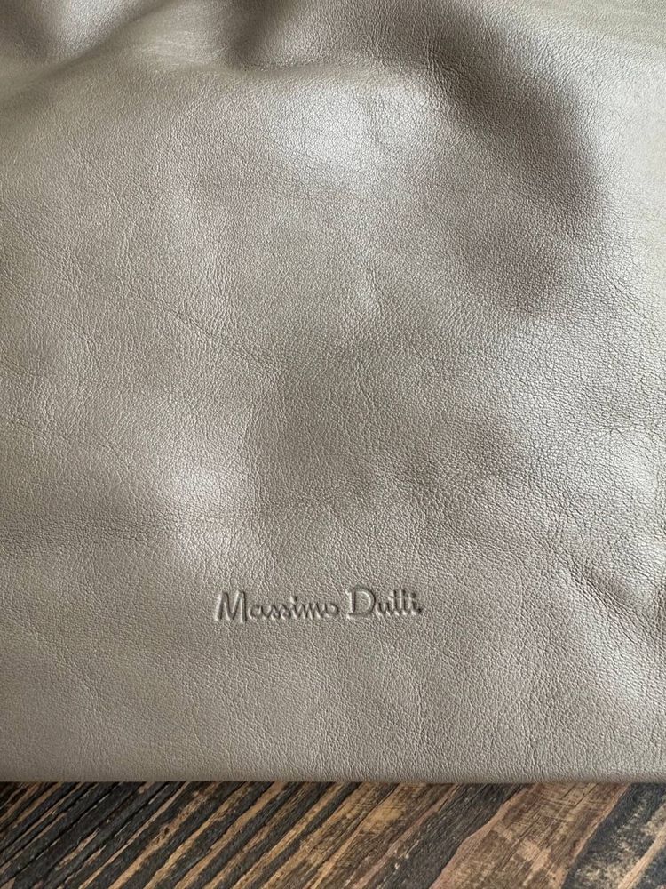 Сумка-шопер massimo dutti з натуральної шкіри