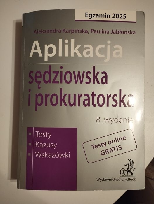 Książka aplikacja sędziowska i prokuratorska 2025