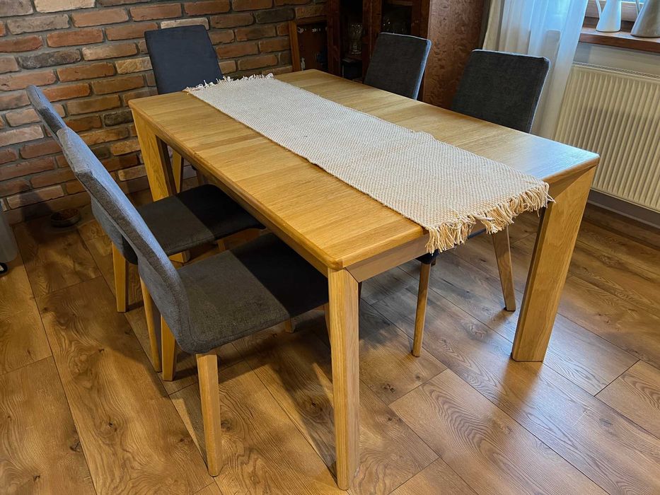 Stół dębowy naturalny Vito Paged 150x90cm rozkładany