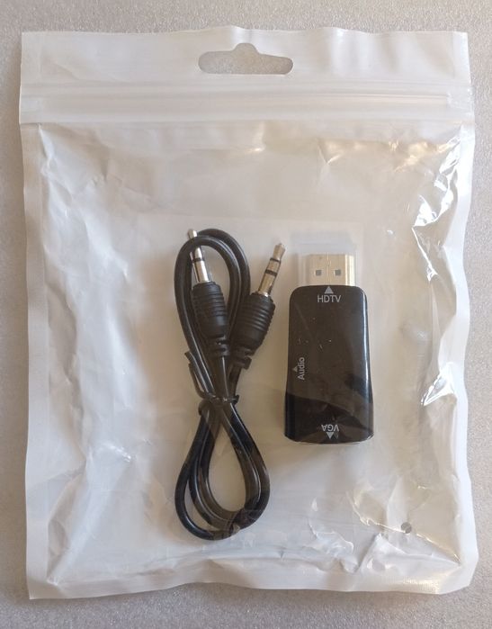 Переходник - конвертер сигнала с HDMI на VGA с аудиокабелем 3.5mm
