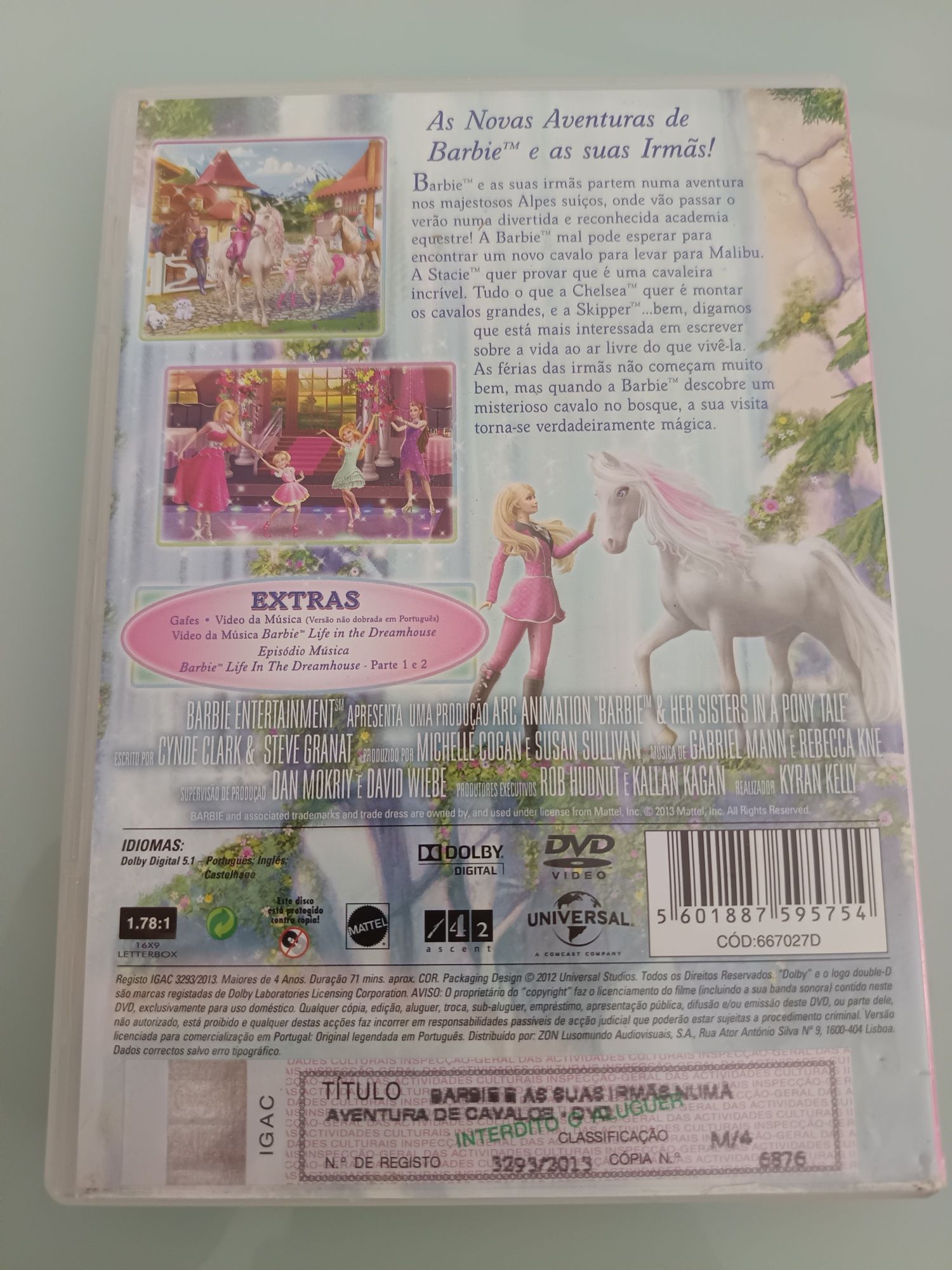 DVD Barbie e as suas irmãs numa aventura de cavalos