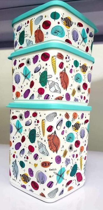 3 Caixas 660ml + 1L + 1.8L CopaCabana Tupperware