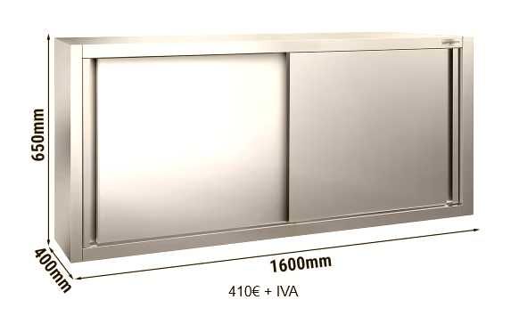 Armário inox aisi304 Arrumos/Louça, de parede 1000mm JÁ COM IVA - NOVO