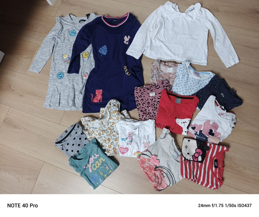 Koszulki długi rękaw 110 - 15 sztuk