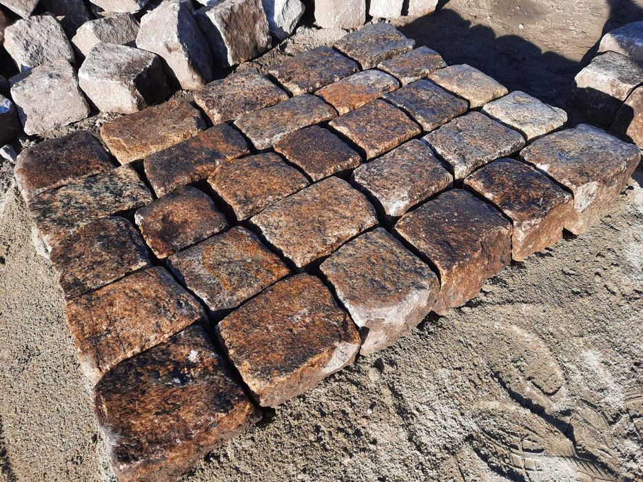 Kostka granitowa rozbiórkowa 16/18 żółta