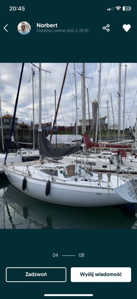 Łódź żaglowa - żaglówka Yamaha 25 MK2