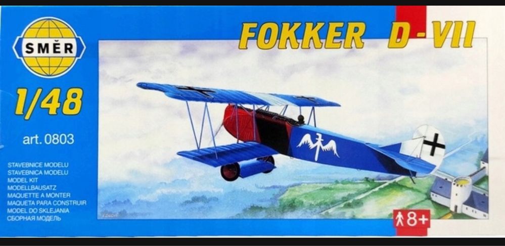 Smer 0803 Samolot Fokker D-VII 1:48 Model do sklejania