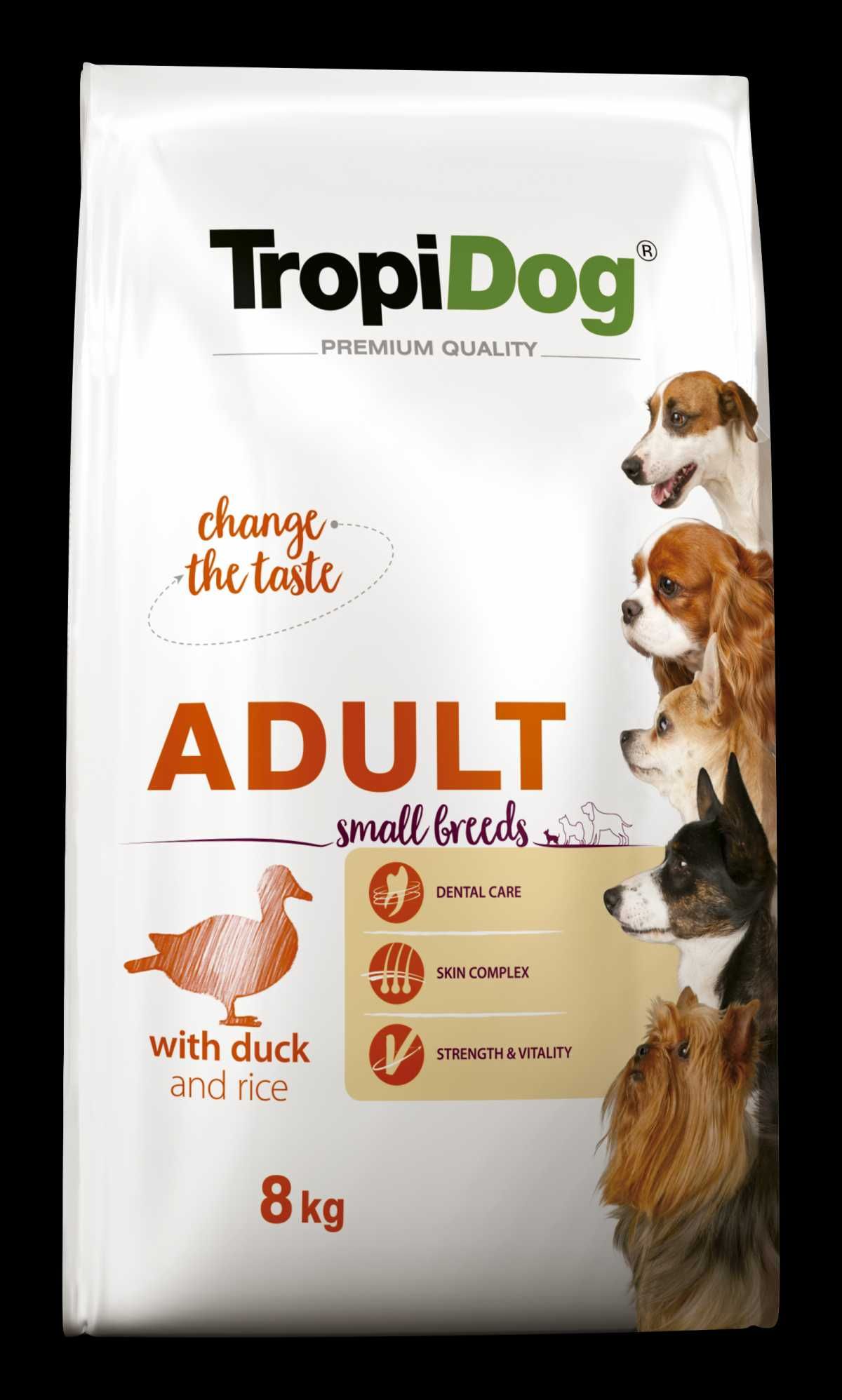 TROPIDOG 8 kg Kaczka + przekąski GRATIS