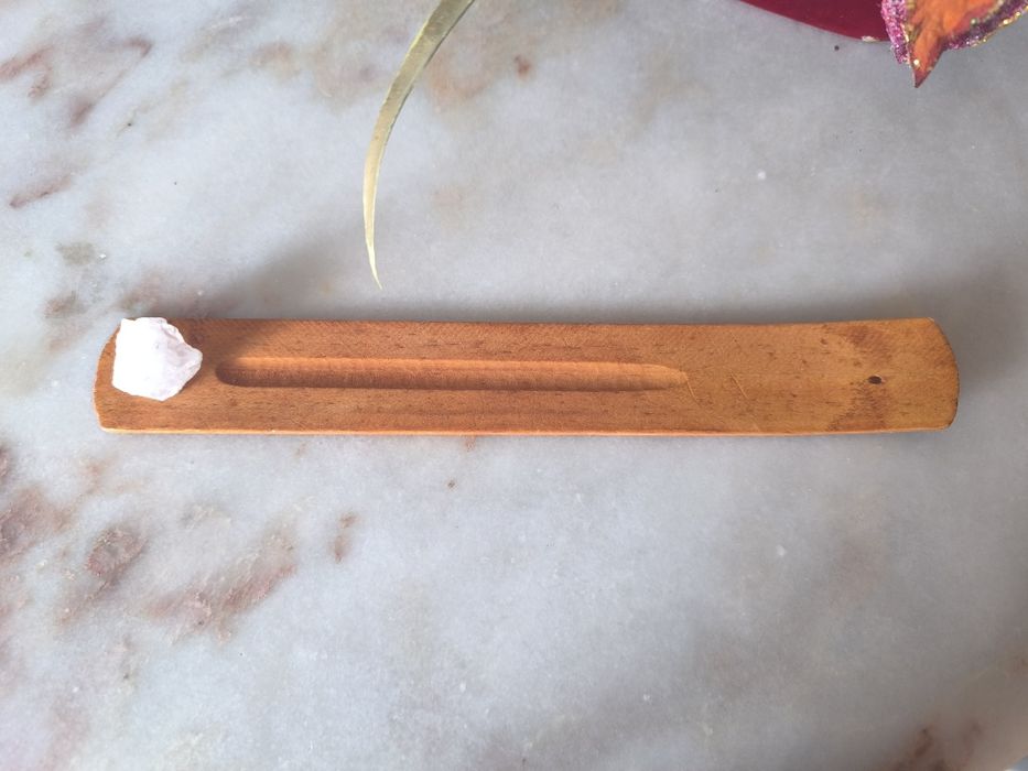 Queimador de incenso com quartzo