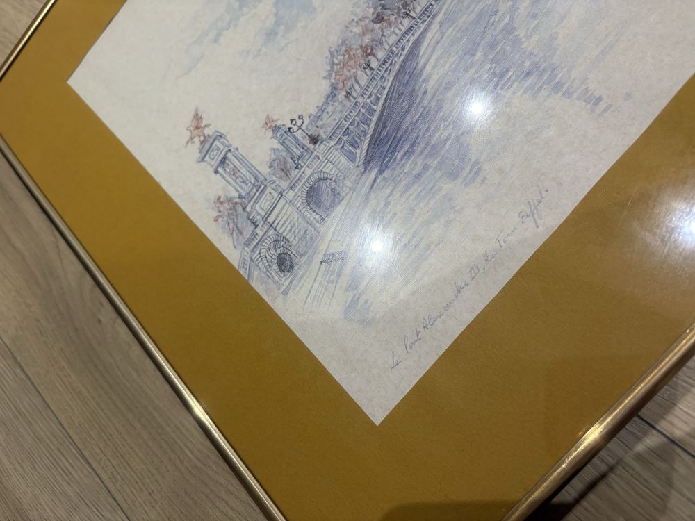 Ramka szklana z metalowa ramą 50x40 cm