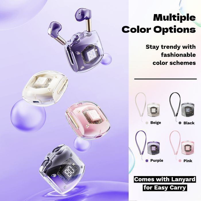 Rock Słuchawki bluetooth TWS Air Bubble różowe