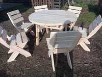 Meble ogrodowe duże, stół okrągły, 6 krzeseł, promocja !!! Od ręki!!!