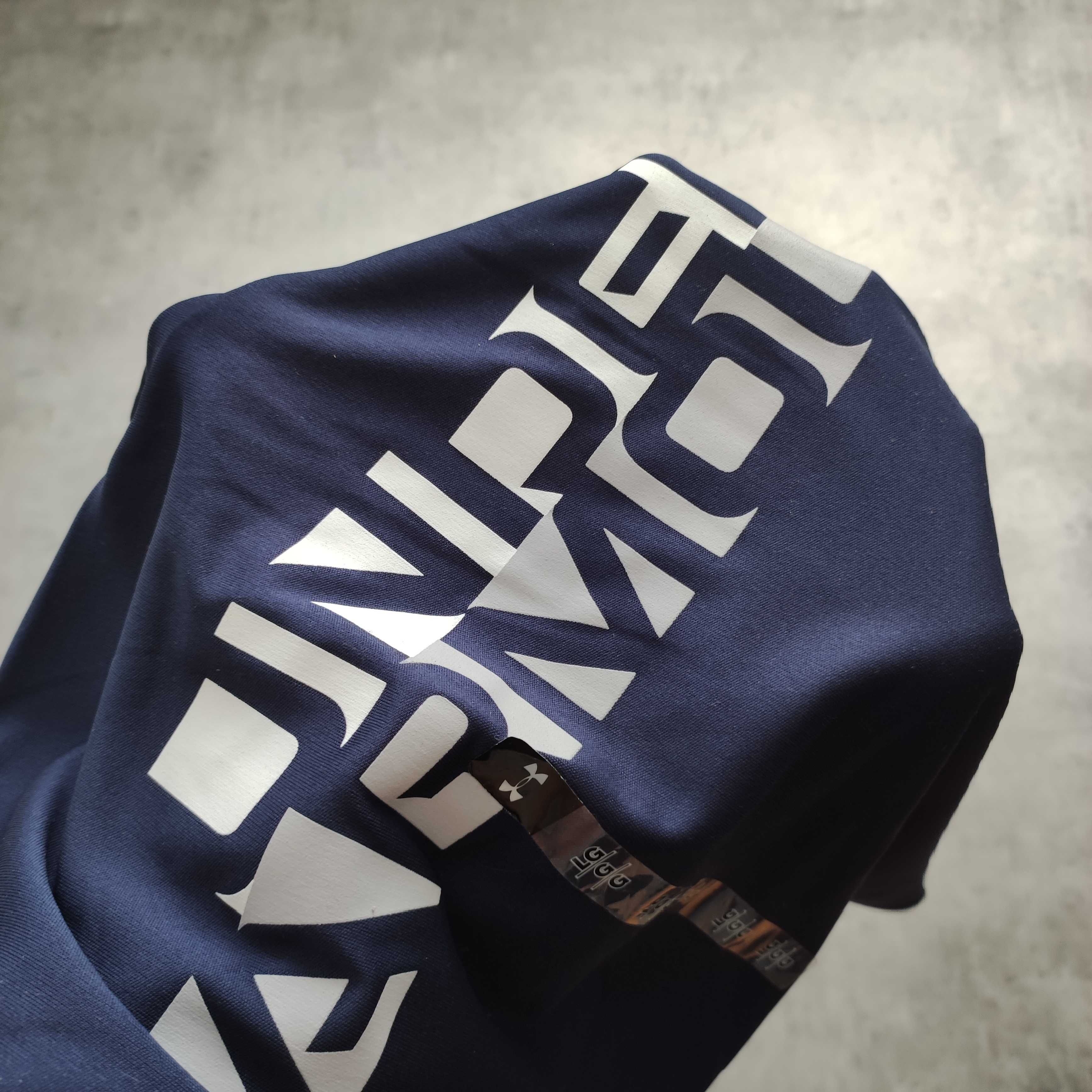 MĘSKA Koszulka Sportowa GYM Active Siłownia Under Armour Granatowa