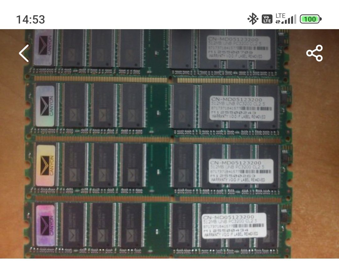 4 x Kości  Ram 512 DDR