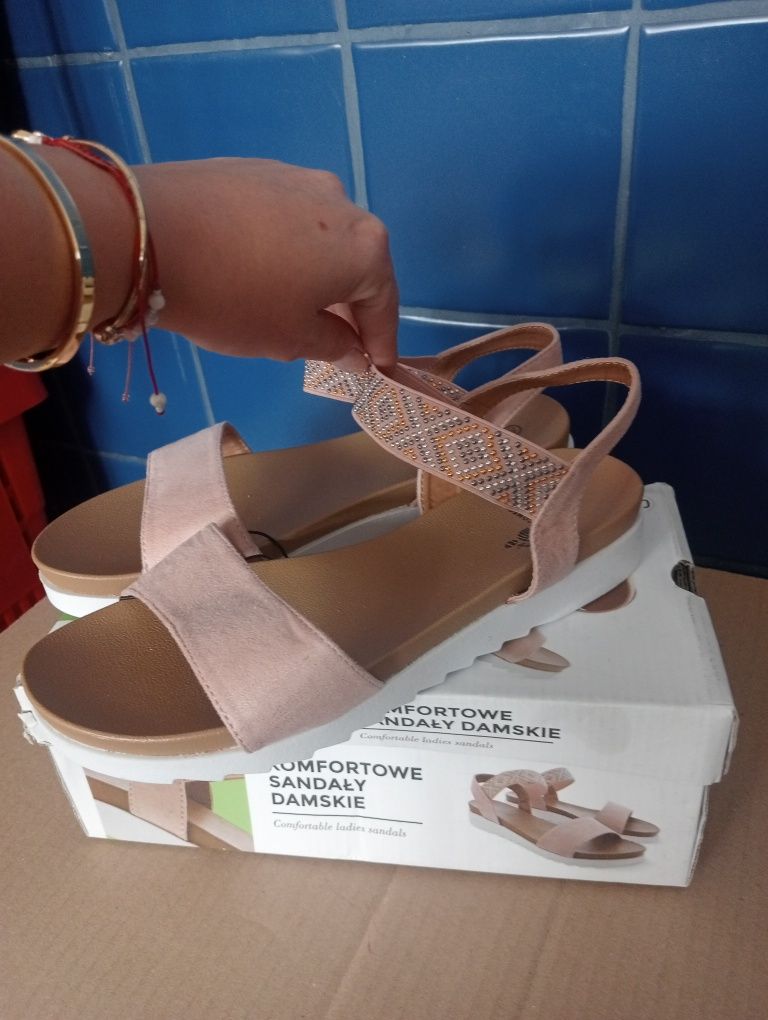 Sandały buty damskie 40 nowe 25 cm