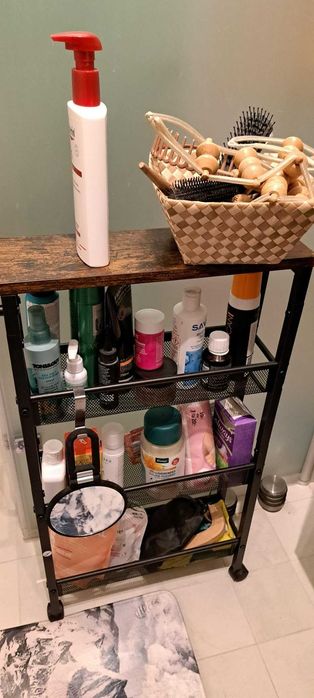 Półki akcesoria do łazienki z poziomami czarny przechowywanie