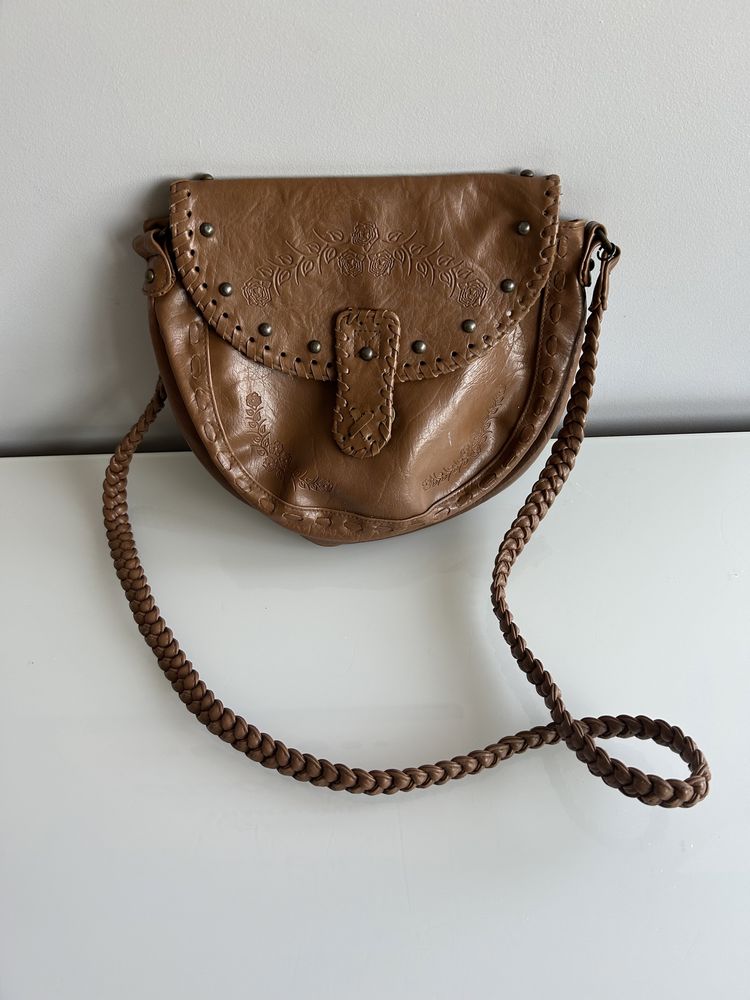 Torebka torba listonoszka na długim pasku boho vintage