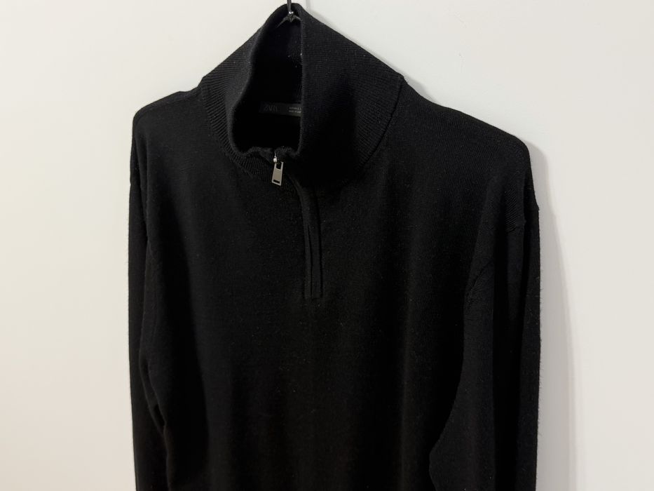 Вовняний светр з блискавкою на комірі Zara