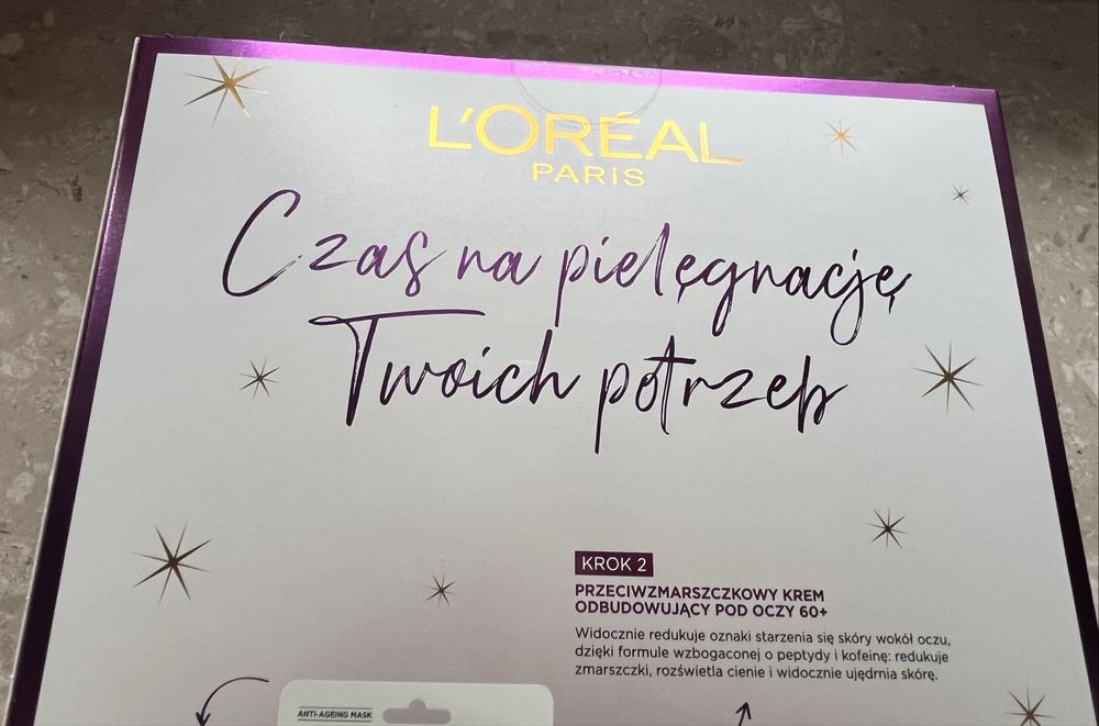 Zestaw kosmetykow L’Oreal Expert wieku 60+ 3 czesci