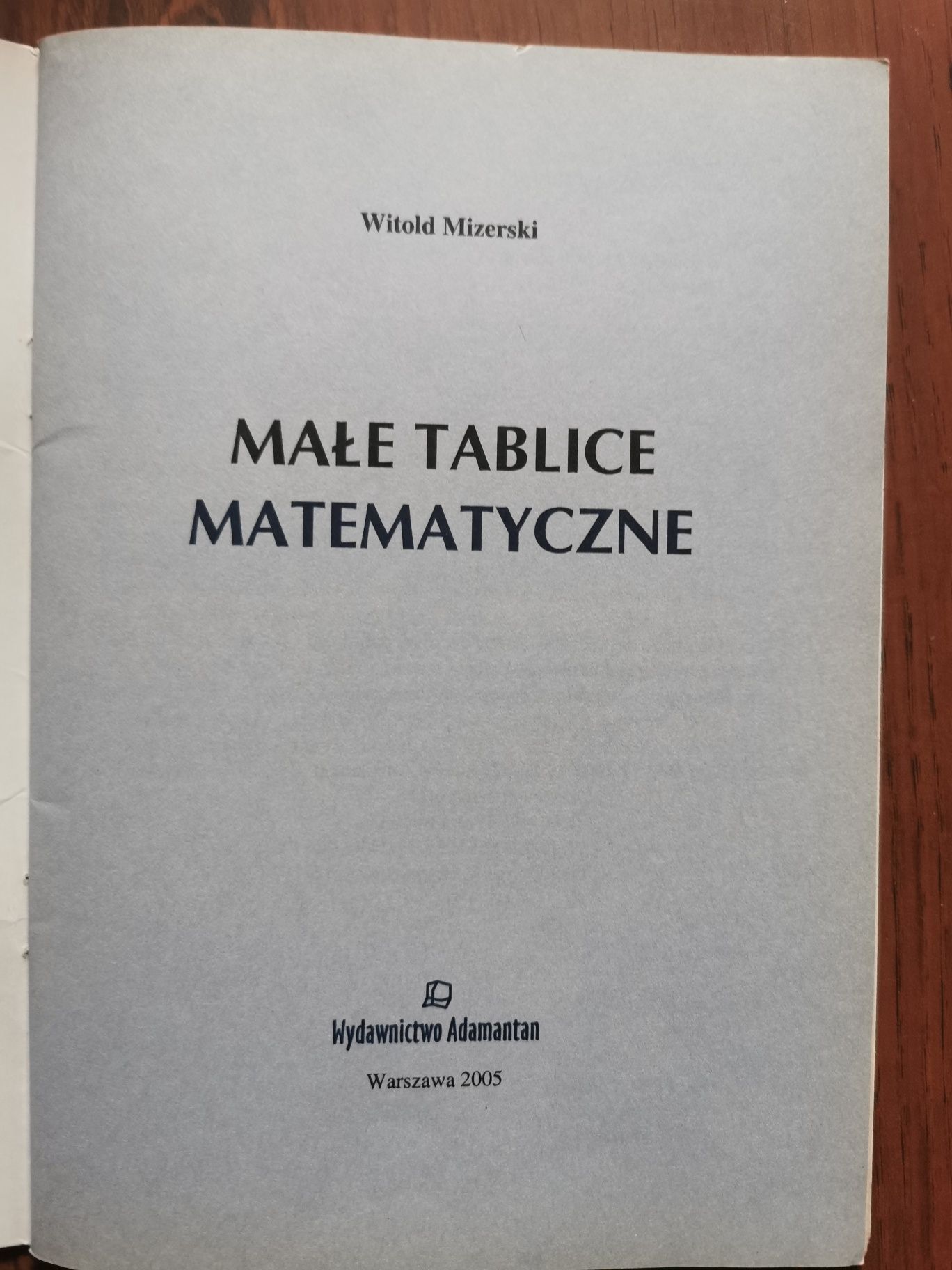 Małe tablice matematyczne.