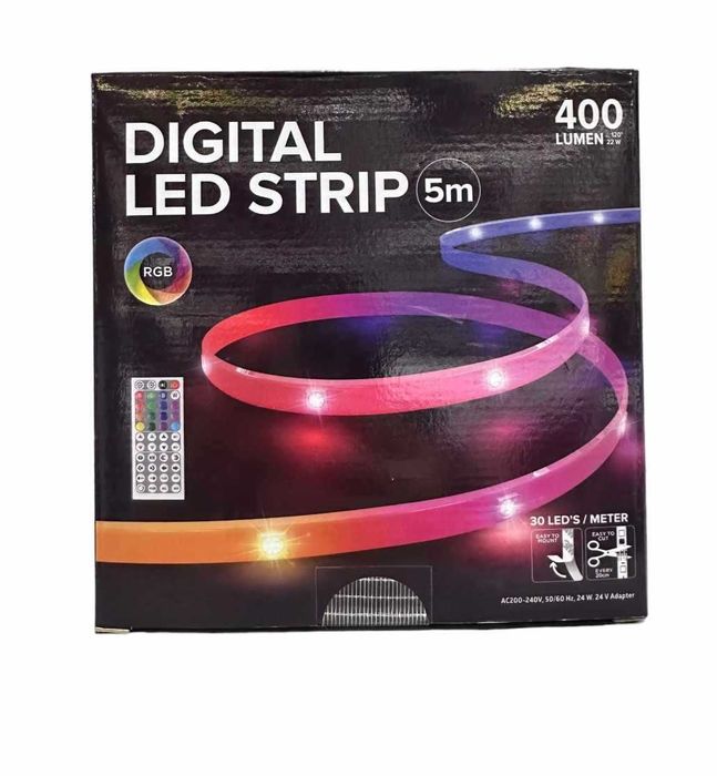 Taśma LED 5M RGB Digital LED STRIP 400 Lumen Pilot 30LEDS/M