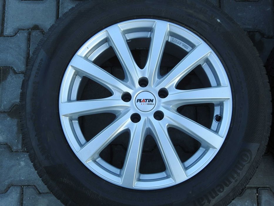 4x Alufelgi Platin 8J 18" 5x112 ET 35 piasta 66,6mm Stan BDB+