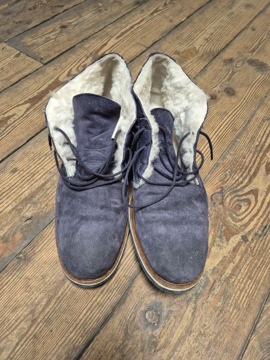 Buty skórzane z wełną 42