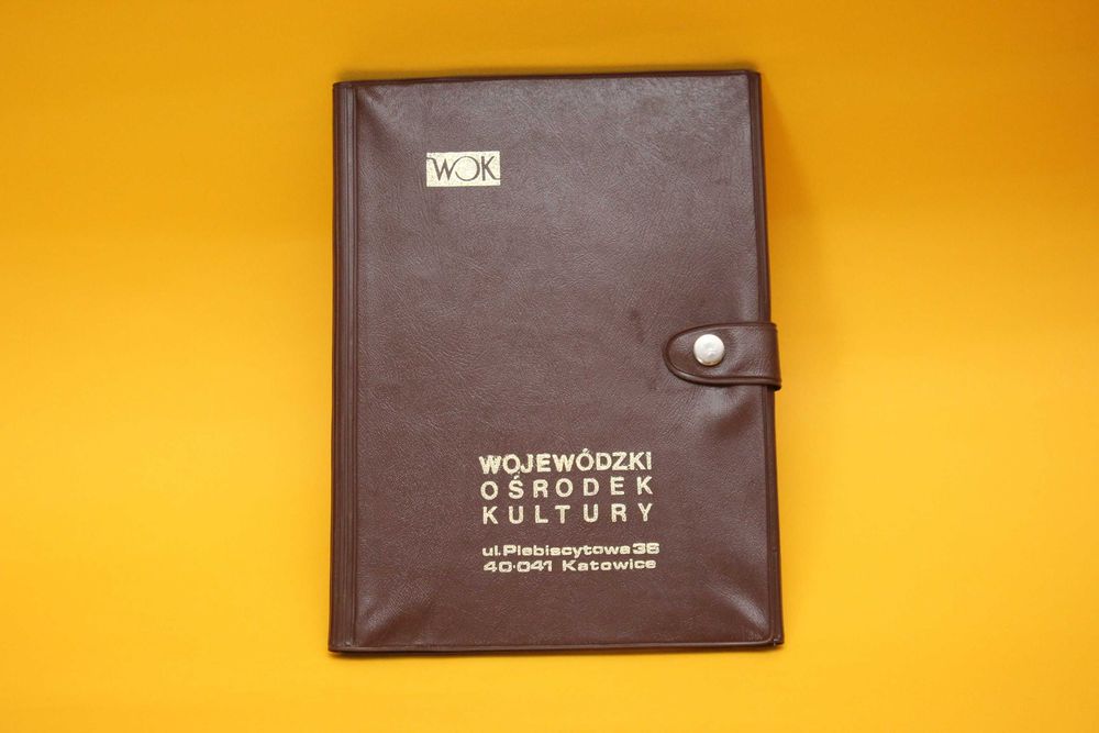 Brązowa okładka na notatnik / Clipboard PRL - kolekcjonerski