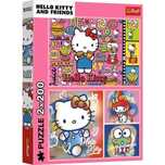 Puzzle dla dzieci 2x200 elementów Hello Kitty i przyjaciele