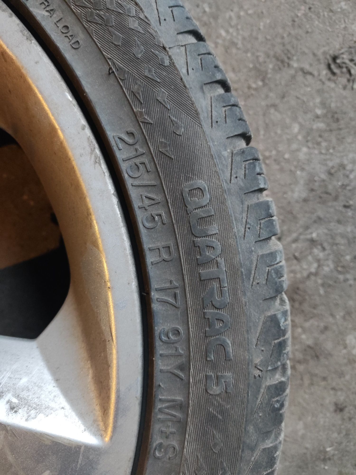 Sprzedam całe kola 215x45 R17 opona +felga