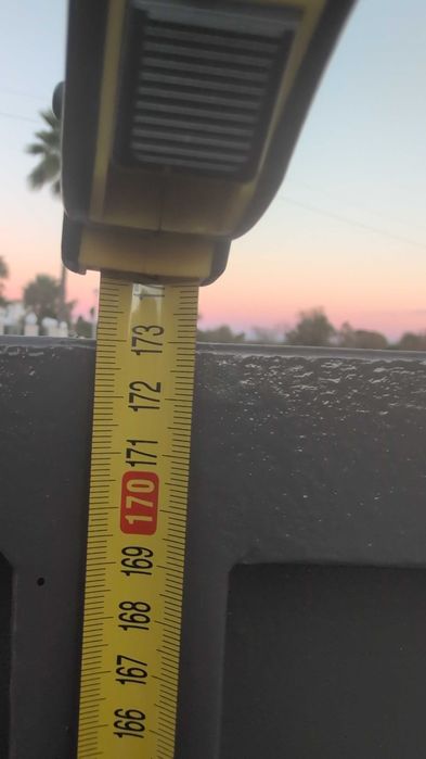 Portão de uma folha e uma porta em ferro