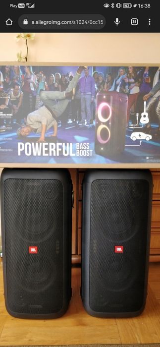 Nagłośnienie na imprezę 2x JBL partybox 300, mikrofon, konsola Numark!